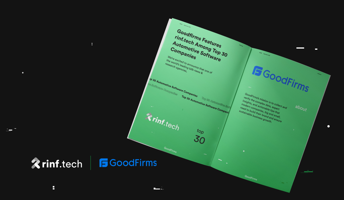 GoodFirms Features rinf.tech Among Top 30 Automotive Software Companies 2022 rinf.tech