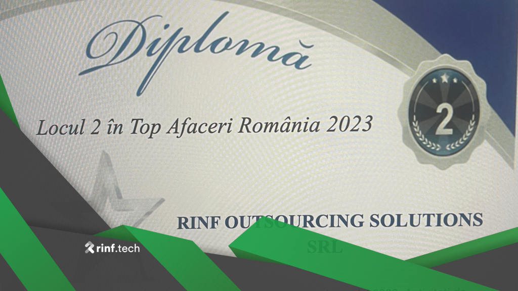 rinf.tech recognised as a Top 3 Romanian Business Enterprise