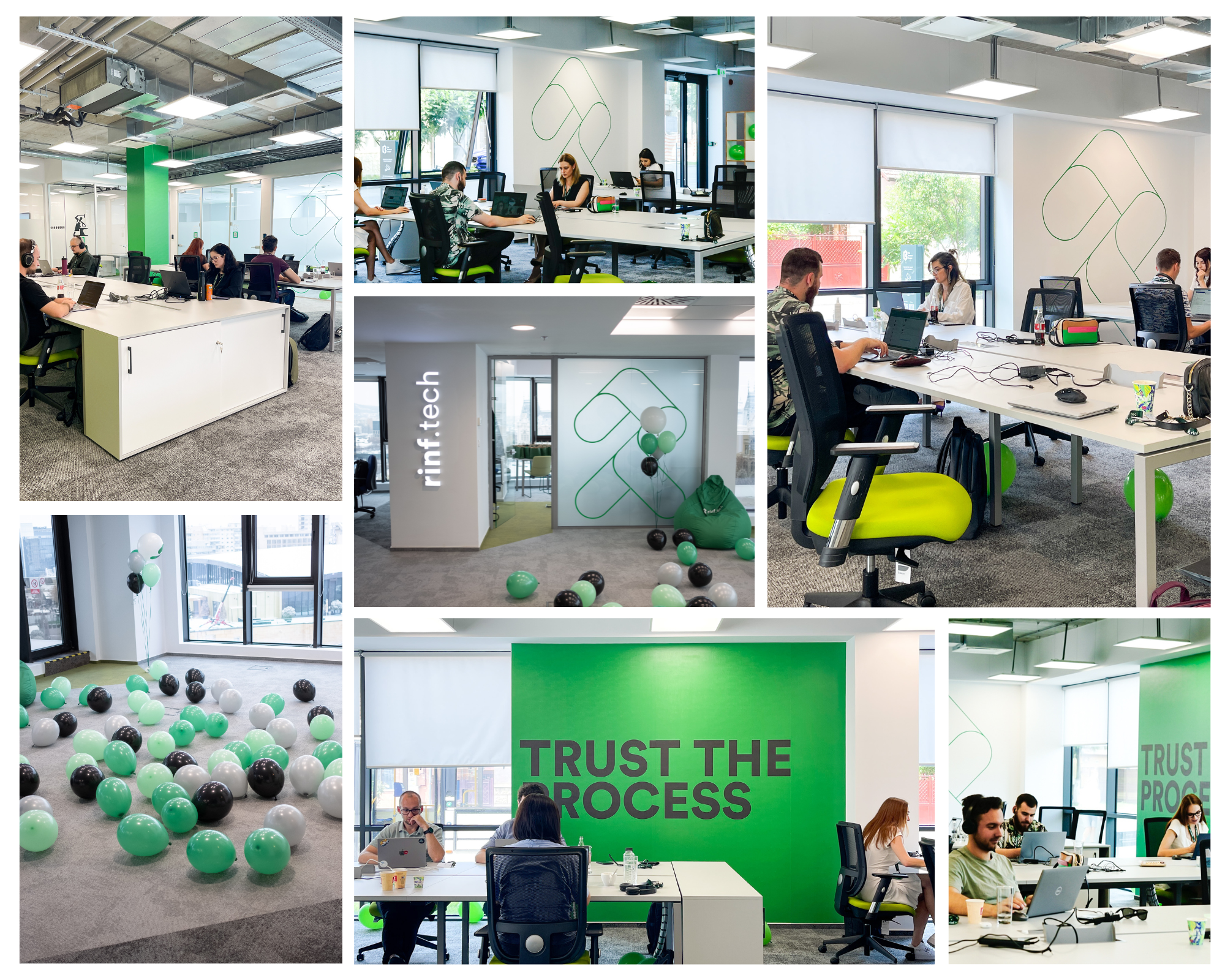 rinf tech office photo collage